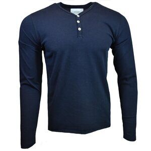 Pack Of 2 -Men's Henley-Long Sleeve-OTB-Slim Fit - 3 Button Henley-100% Cotton-